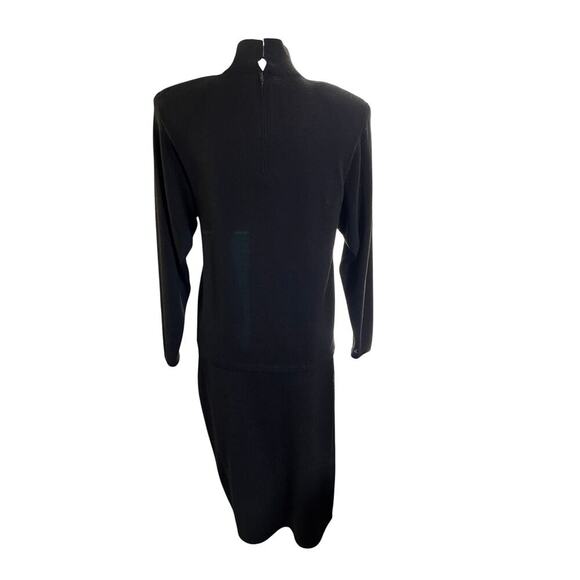 St. John Black Knit 2-Piece Set  Sweater + Skirt‎ Women’s 8 Classic - Picture 3 of 15